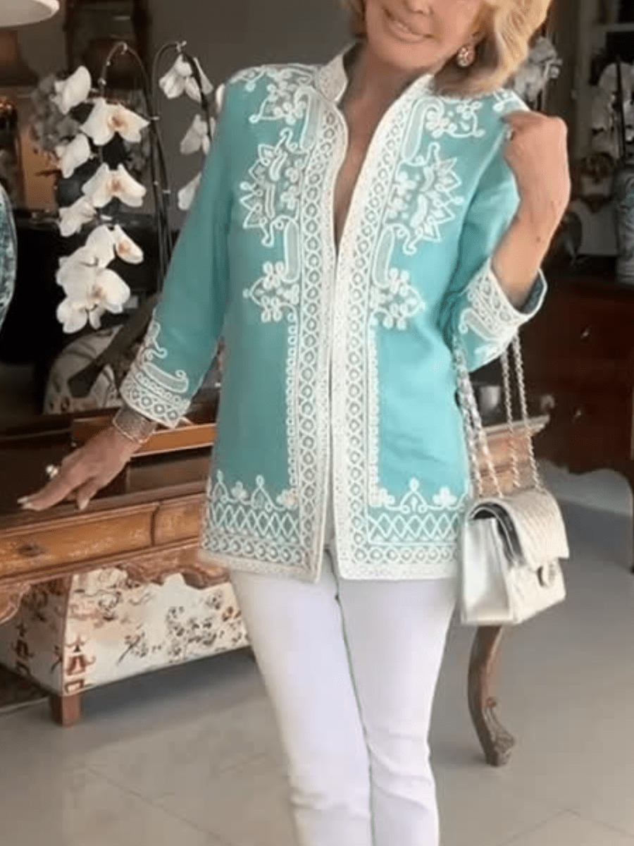 Chic Embroidered Jacket - allsose