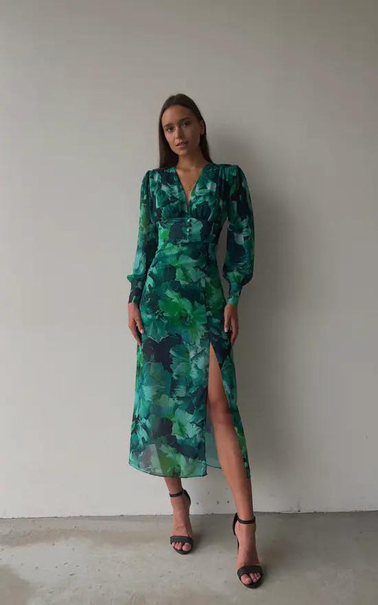 Emerald Midi Dress - allsose