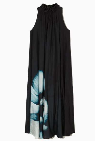 FLORAL - PRINT SILK - BLEND DRESS - allsose