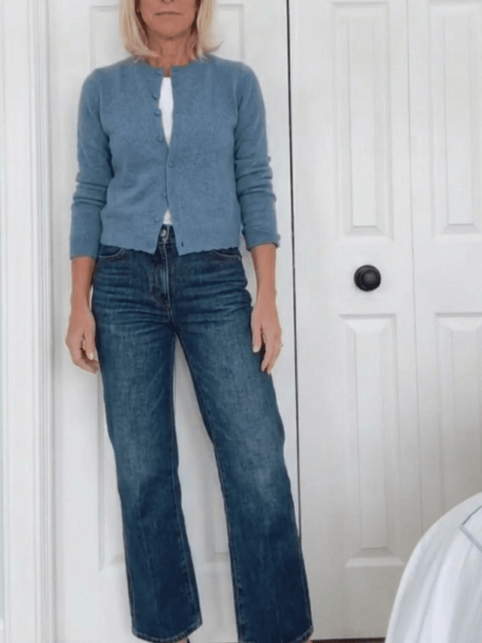 Light Blue Soft Knit Cardigan ✨ Effortless Everyday Layering - allsose