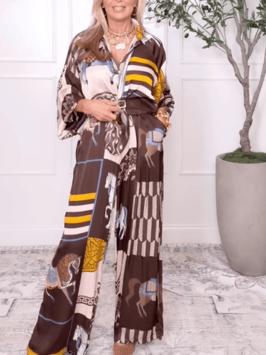 Luxury Equestrian Print Co - Ord Set - allsose