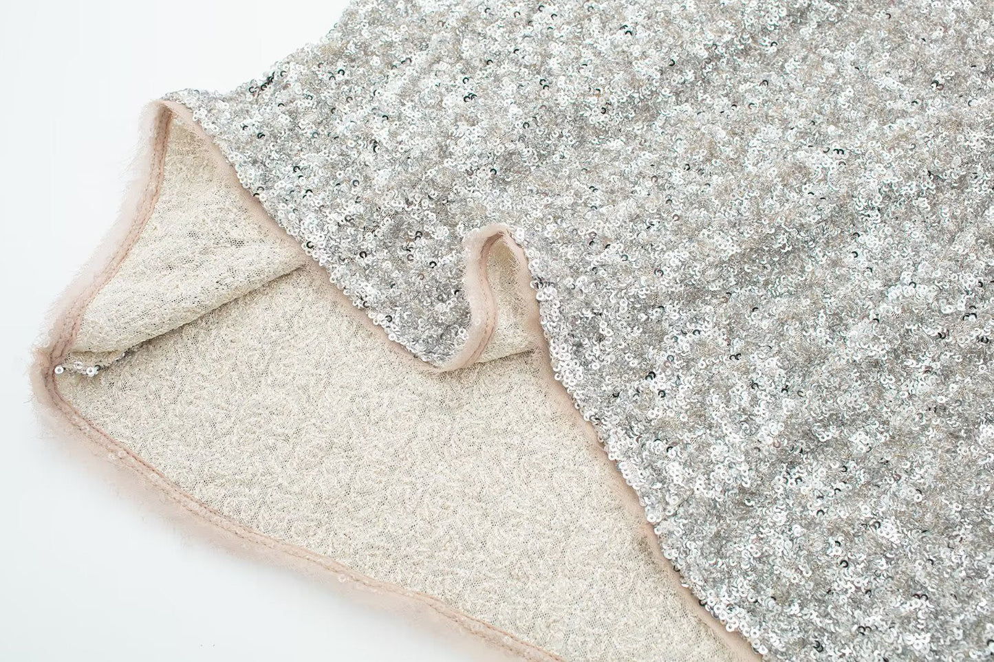 Silver Sequin Slim Dress - allsose