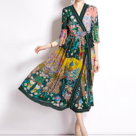 Vintage Chiffon Dress - allsose