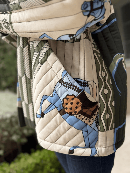 Vintage - Inspired Quilted Kimono Jacket - allsose