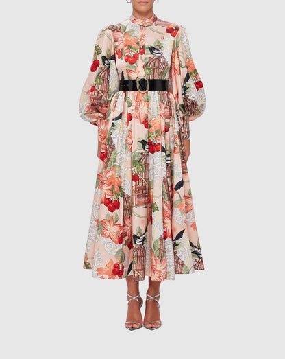 Azalea Print in Fortune Midi Dress - allsose