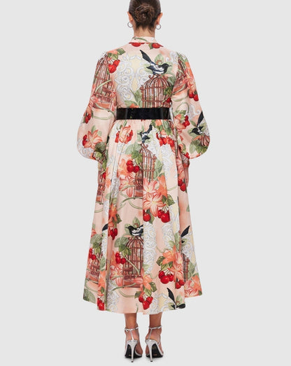 Azalea Print in Fortune Midi Dress - allsose