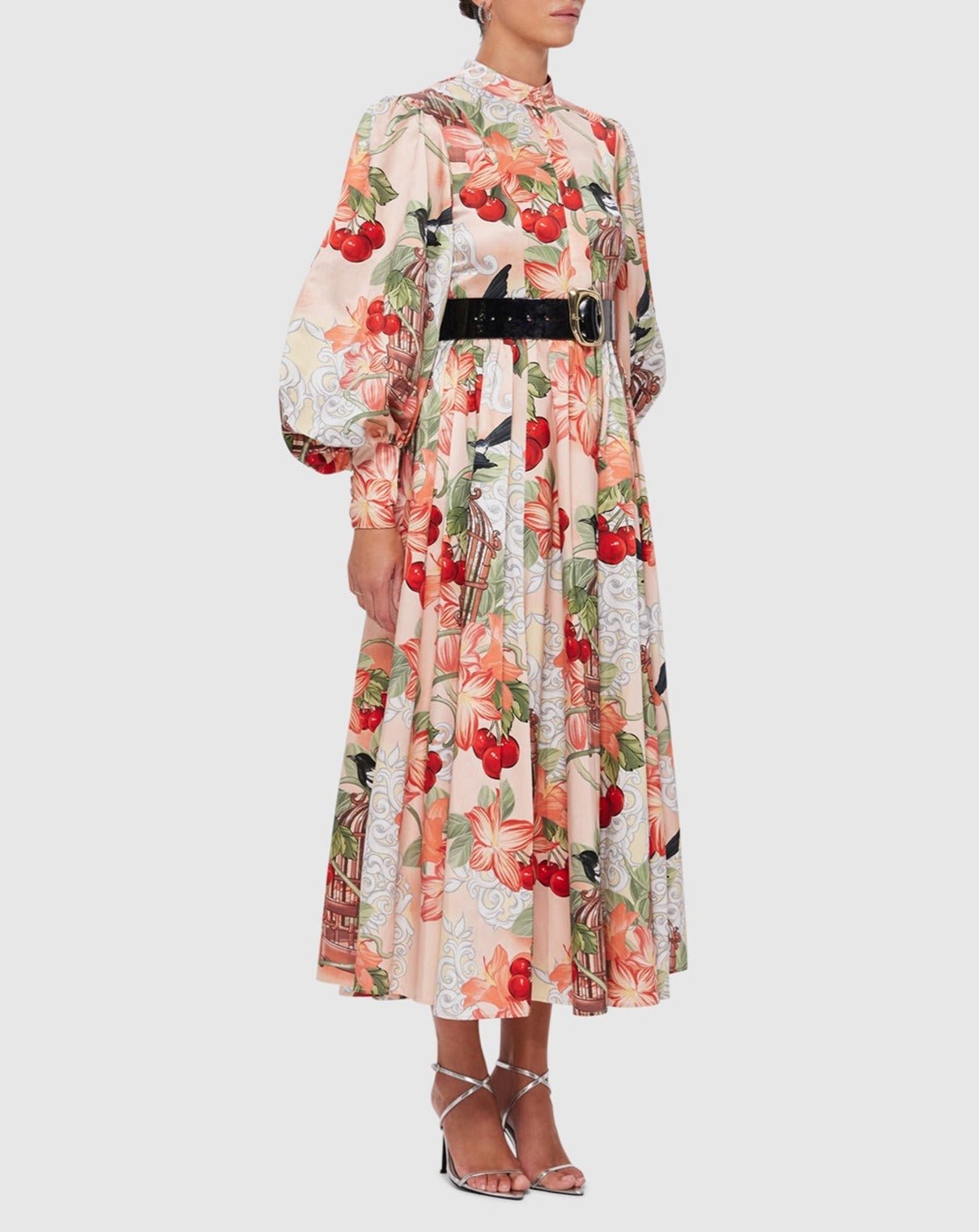 Azalea Print in Fortune Midi Dress - allsose