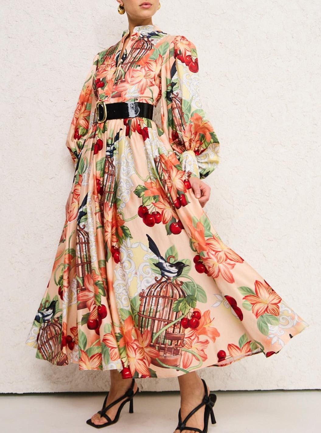 Azalea Print in Fortune Midi Dress - allsose