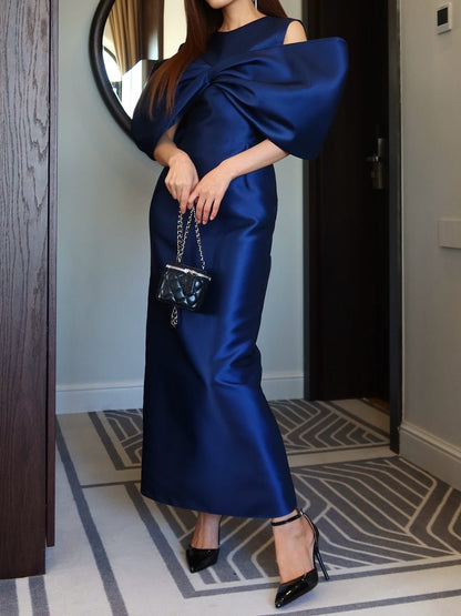 Bow Detail Elegant Party Maxi Dress - allsose