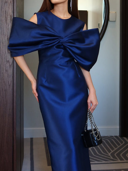 Bow Detail Elegant Party Maxi Dress - allsose
