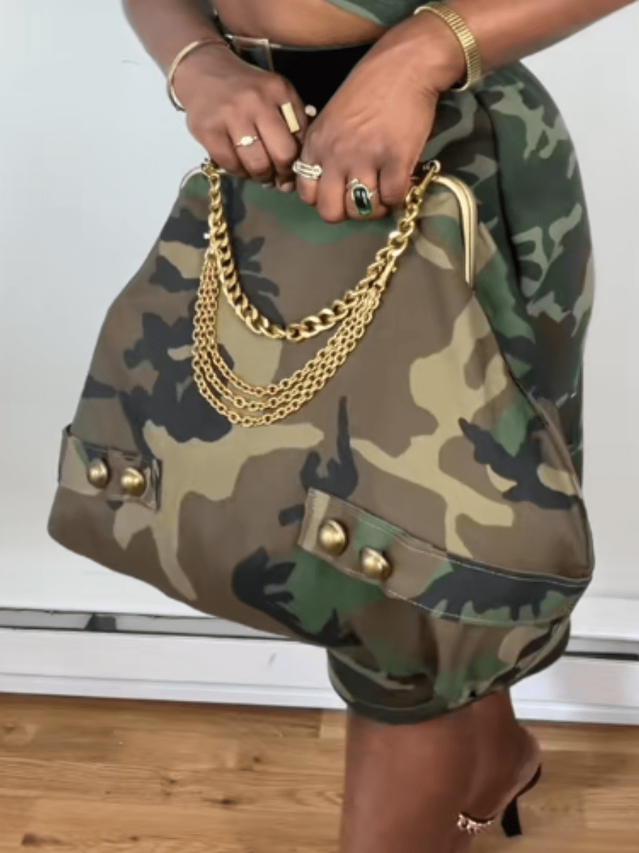 Camo Kisslock Clutch - allsose