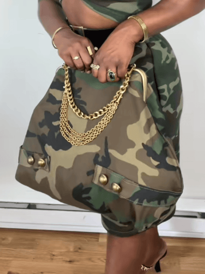 Camo Kisslock Clutch - allsose