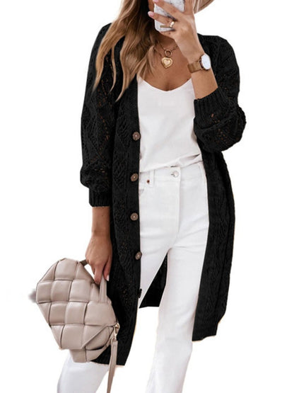 Casual Fall Knit Cardigan - allsose