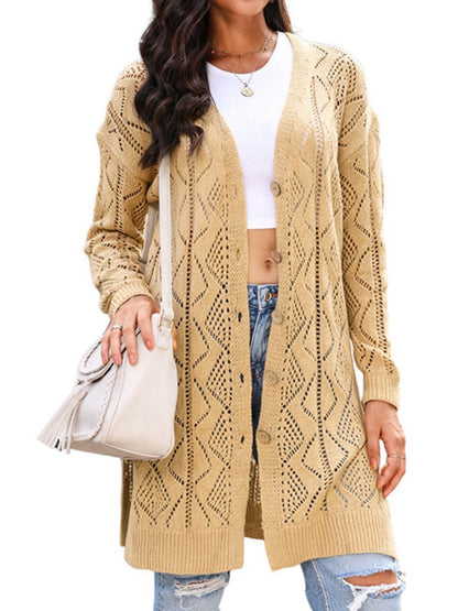 Casual Fall Knit Cardigan - allsose