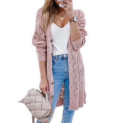 Casual Fall Knit Cardigan - allsose