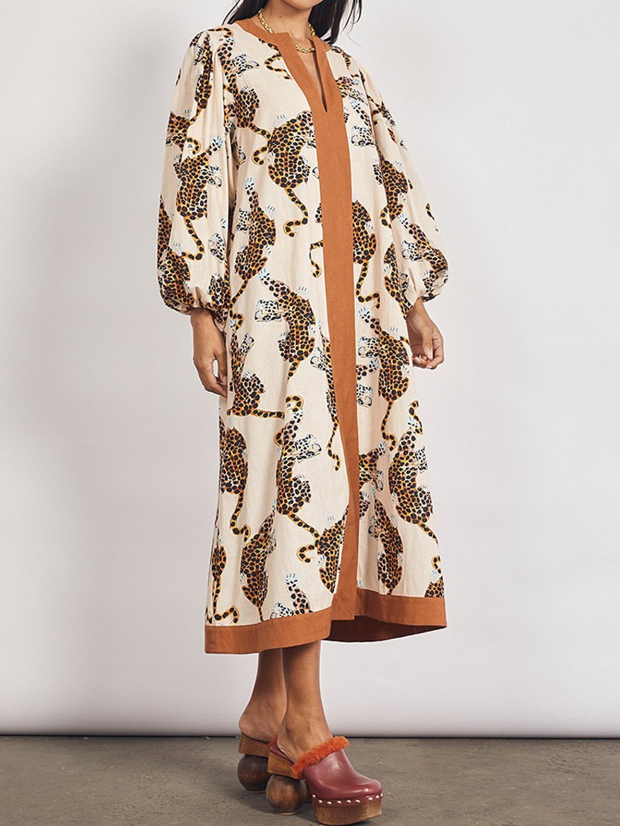 Casual Fashion Loose V - neck Elegant Dress - allsose