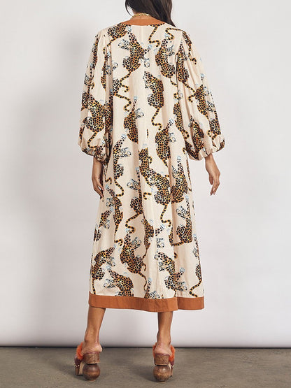 Casual Fashion Loose V - neck Elegant Dress - allsose