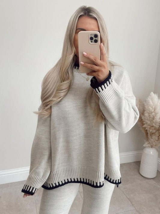 Casual Loungewear Knit Set - allsose