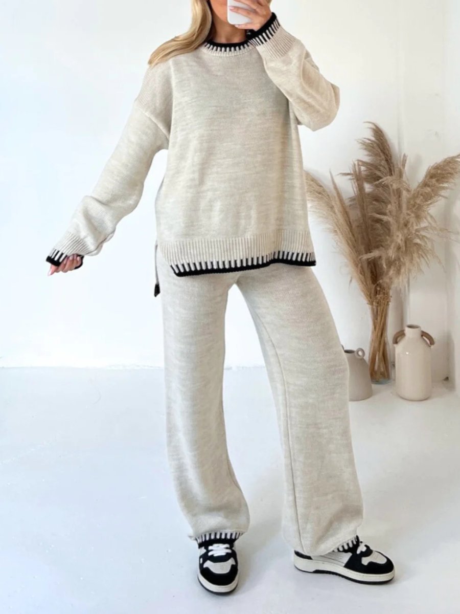 Casual Loungewear Knit Set - allsose