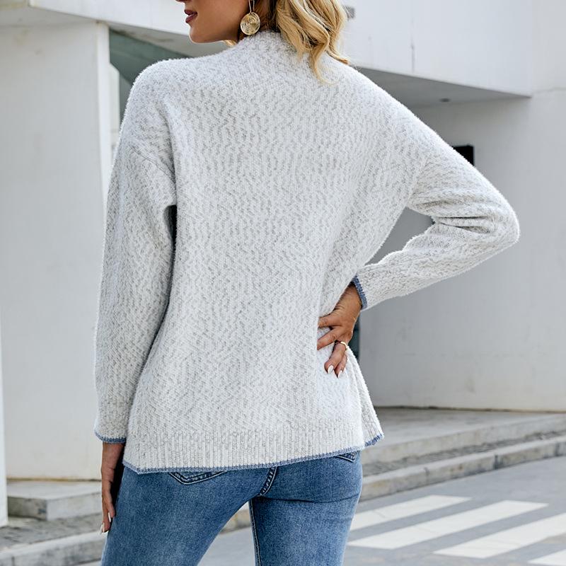 Clashing Buttons Knitted Cardigan - allsose