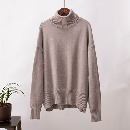 Classic Loose Turtleneck Sweater - allsose