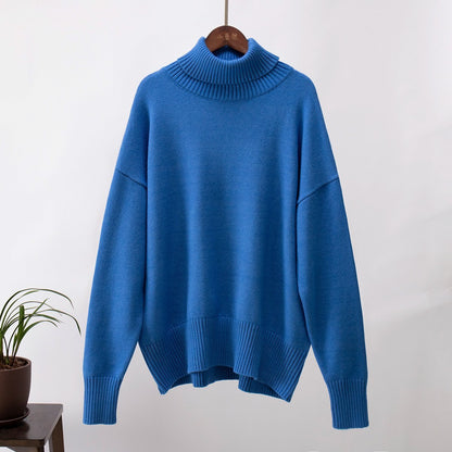 Classic Loose Turtleneck Sweater - allsose