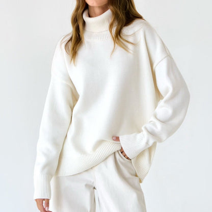 Classic Loose Turtleneck Sweater - allsose
