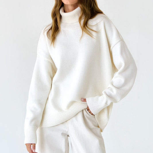 Classic Loose Turtleneck Sweater - allsose