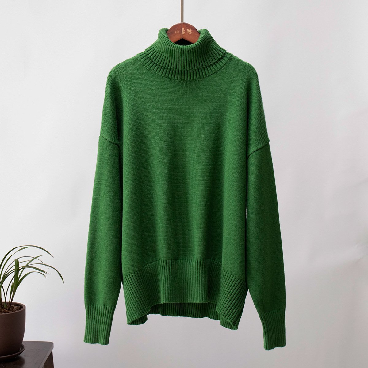 Classic Loose Turtleneck Sweater - allsose