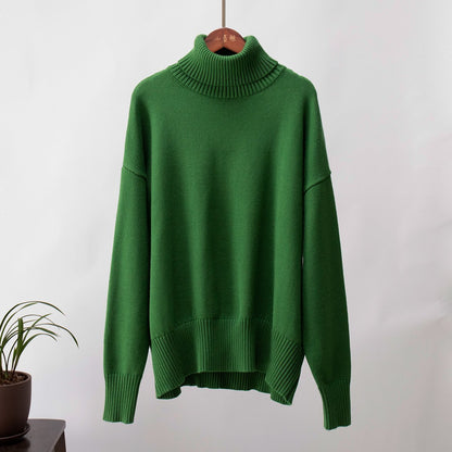 Classic Loose Turtleneck Sweater - allsose