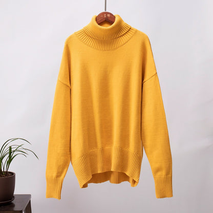 Classic Loose Turtleneck Sweater - allsose
