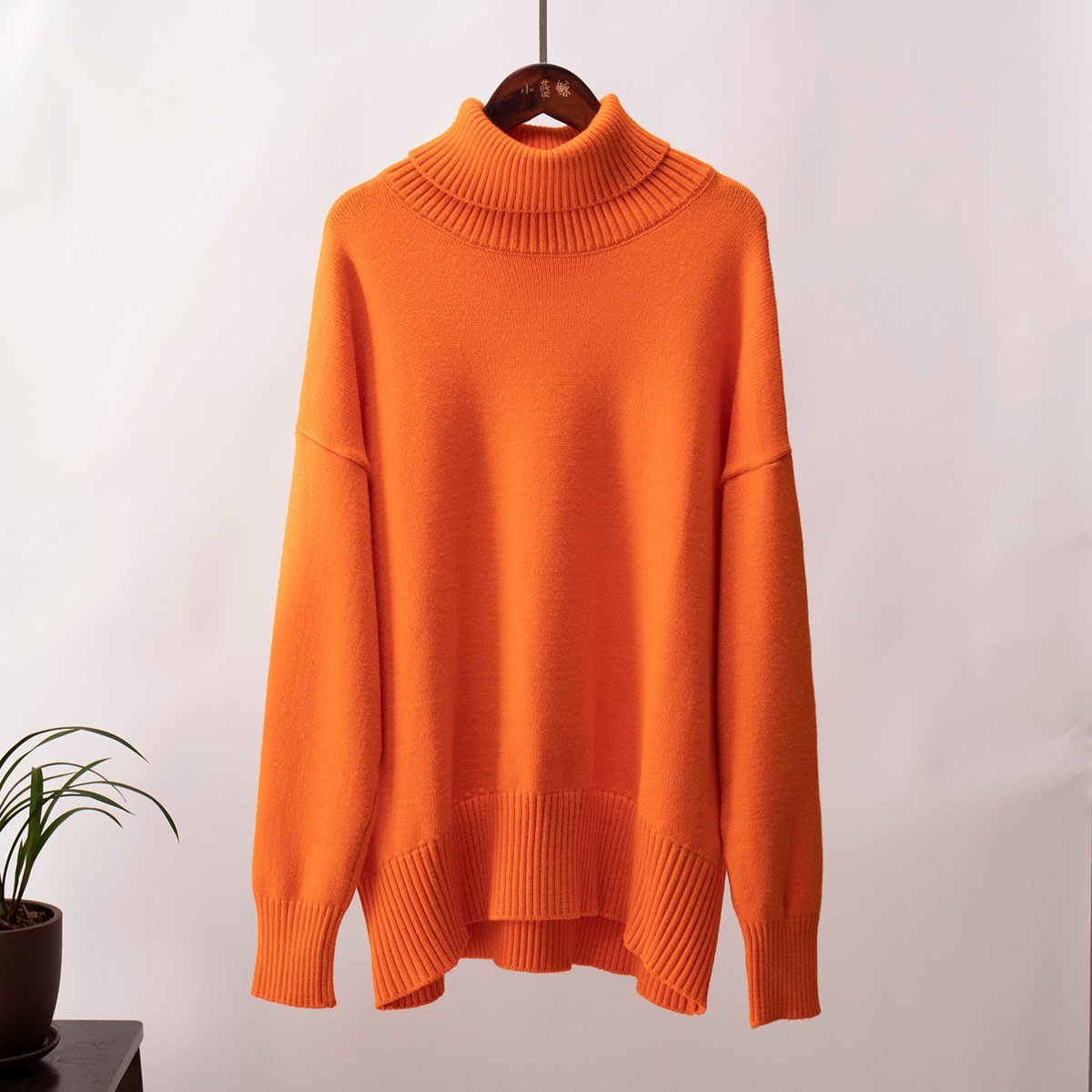 Classic Loose Turtleneck Sweater - allsose