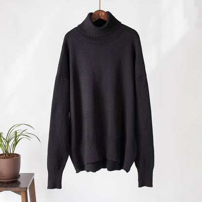 Classic Loose Turtleneck Sweater - allsose