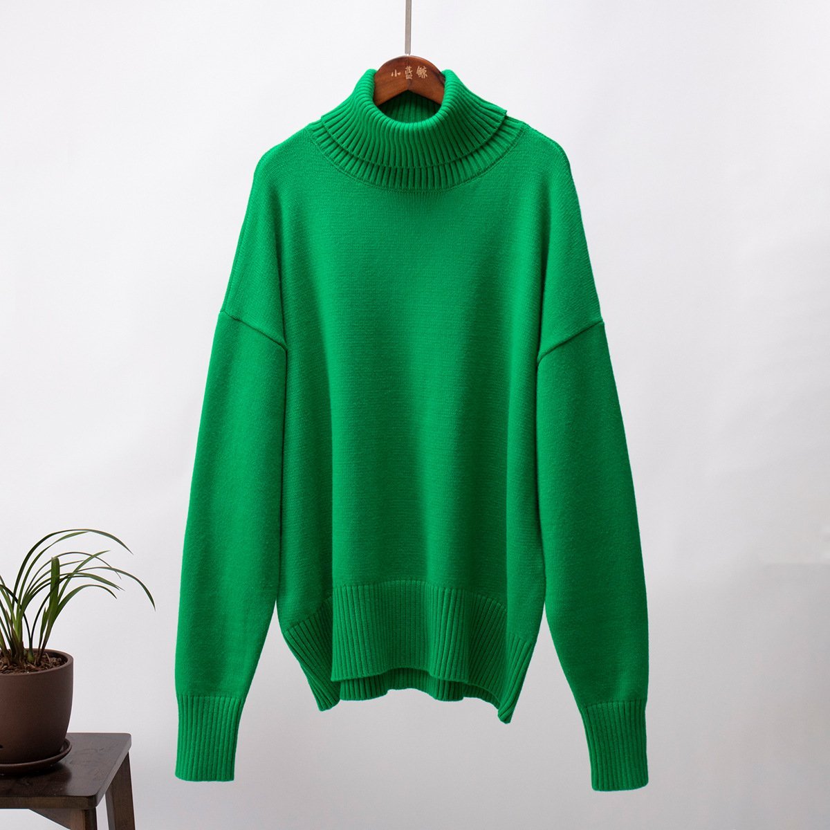 Classic Loose Turtleneck Sweater - allsose