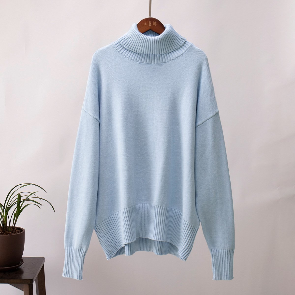 Classic Loose Turtleneck Sweater - allsose