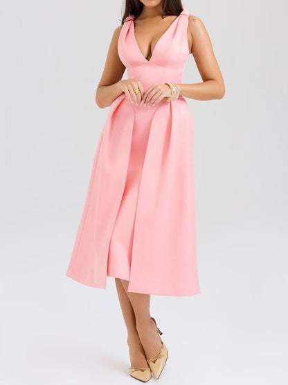 Demure A - line Maxi Dress - allsose
