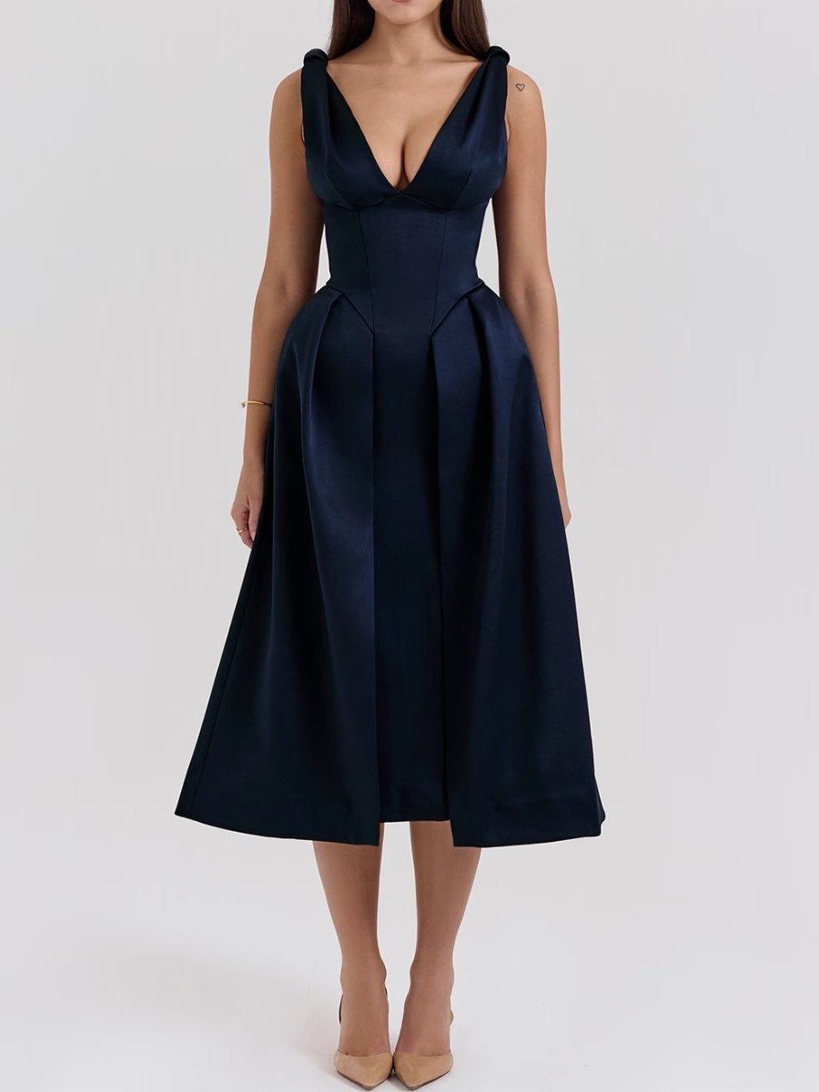 Demure A - line Maxi Dress - allsose