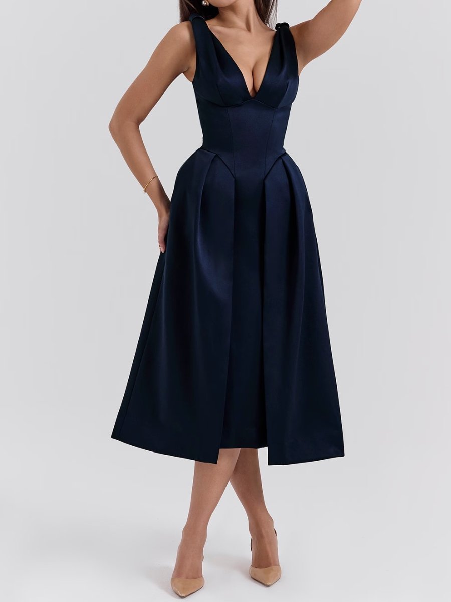 Demure A - line Maxi Dress - allsose