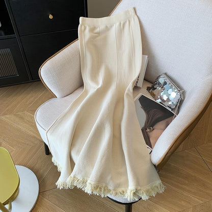 Elegant Fishtail Knit Skirt - allsose