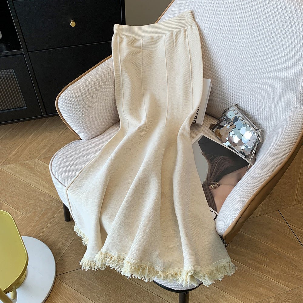 Elegant Fishtail Knit Skirt - allsose
