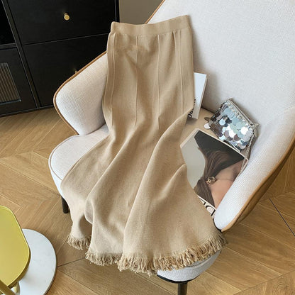 Elegant Fishtail Knit Skirt - allsose