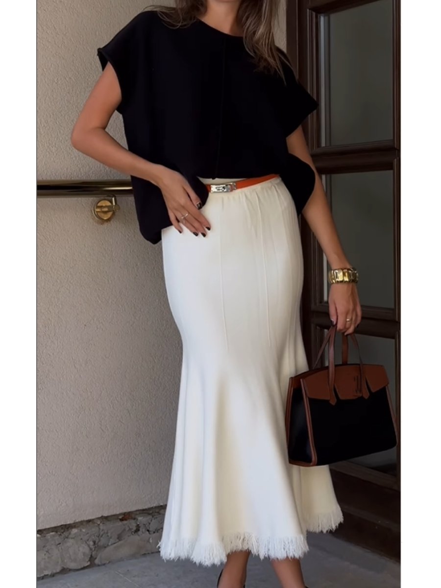 Elegant Fishtail Knit Skirt - allsose