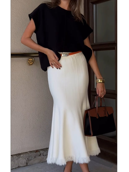 Elegant Fishtail Knit Skirt - allsose