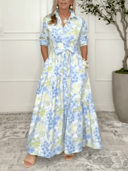 Elegant Printed Midi Dress - allsose