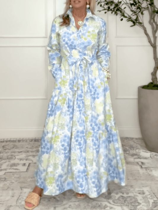 Elegant Printed Midi Dress - allsose