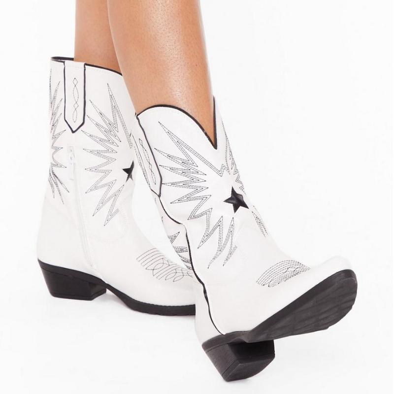 Embroidered Western Cowboy Boots - allsose