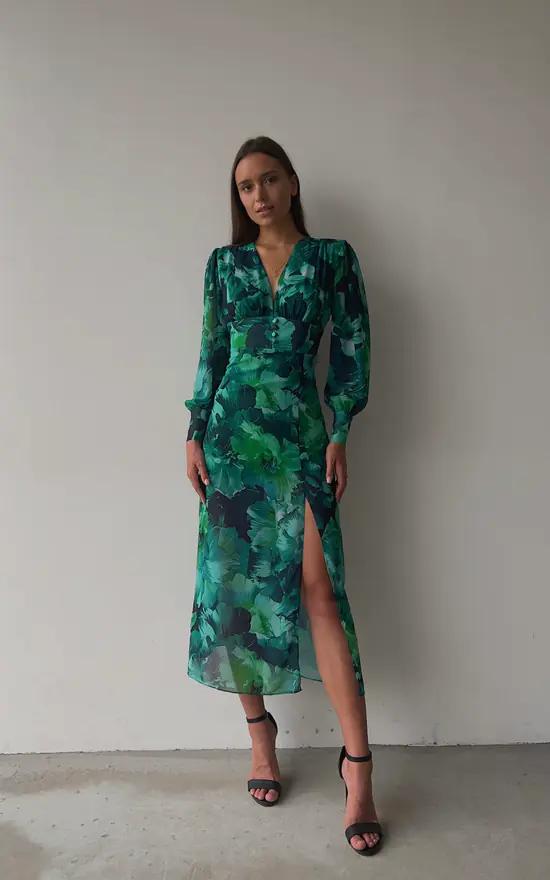 Emerald Midi Dress - allsose