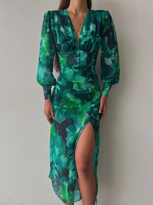Emerald Midi Dress - allsose
