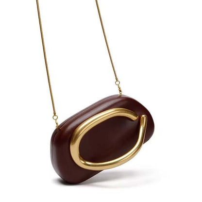 Evening Bag Mini Bag Vintage Metal Kipper Chain Crossbody Bag - allsose