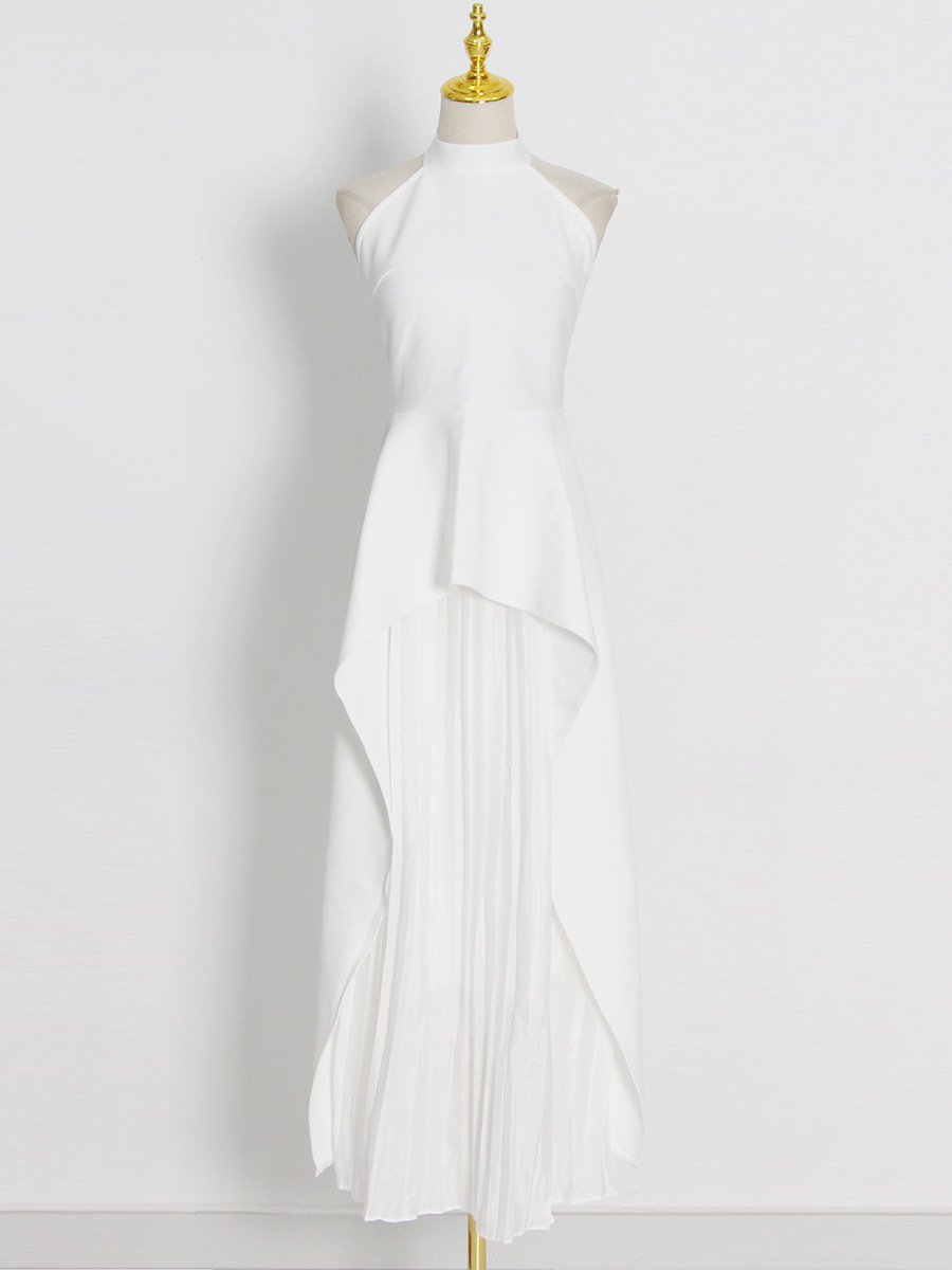 Fancy Dresses Black & White Aesthetics Ruffle Dress - allsose